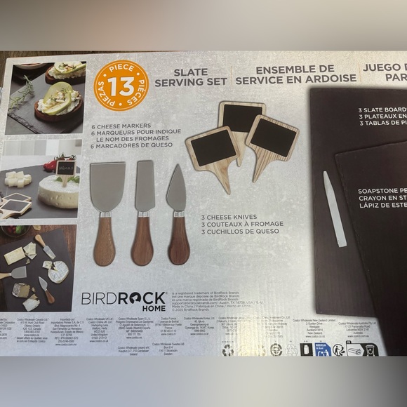 Slate Cheese Serving Set - Black - Picture 5 of 5